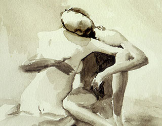 Couple-embracing